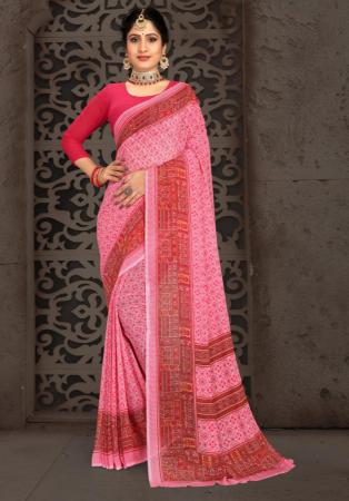 Picture of Grand Georgette Light Coral Saree