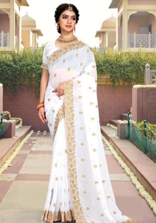 Picture of Superb Georgette White Saree