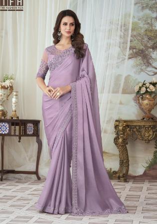 Picture of Grand Georgette Thistle Saree