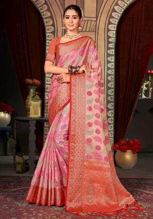 Picture of Sightly Organza Pale Violet Red Saree