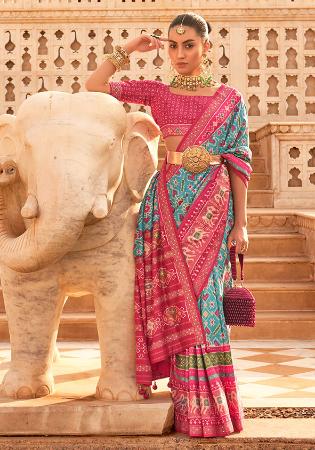 Picture of Radiant Silk Indian Red Saree