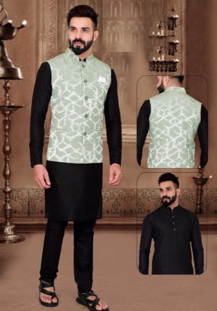 Picture of Sublime Silk Black Kurtas