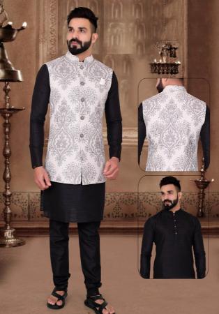 Picture of Superb Silk Black Kurtas