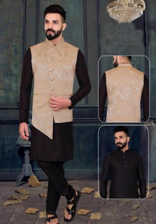 Picture of Sightly Silk Black Kurtas