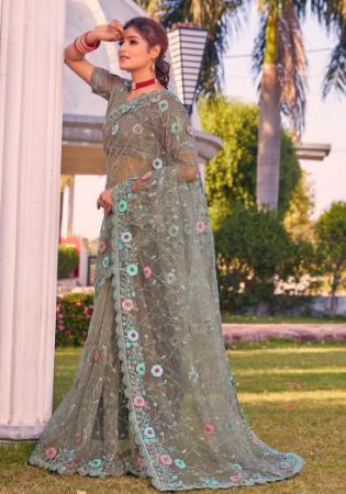 Picture of Enticing Net Grey Saree