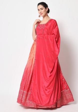 Picture of Statuesque Silk Light Salmon Lehenga Choli