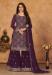 Picture of Georgette Dark Olive Green Straight Cut Salwar Kameez