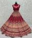 Picture of Sublime Chiffon Dark Red Lehenga Choli