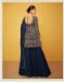 Picture of Georgette Midnight Blue Straight Cut Salwar Kameez