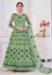 Picture of Resplendent Net Dark Olive Green Anarkali Salwar Kameez