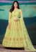 Picture of Sublime Net Pale Golden Rod Anarkali Salwar Kameez