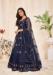 Picture of Admirable Net Navy Blue Straight Cut Salwar Kameez