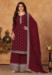 Picture of Pretty Georgette Maroon Straight Cut Salwar Kameez