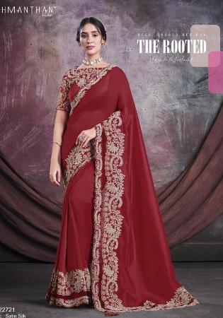 Picture of Taking Crepe & Silk & Organza Maroon Saree