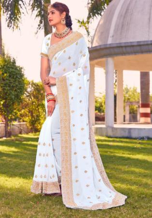 Picture of Classy Georgette White Saree