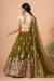 Picture of Gorgeous Net Olive Drab Lehenga Choli