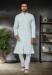 Picture of Cotton & Georgette & Silk Light Steel Blue Kurtas