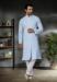 Picture of Cotton & Georgette & Silk Light Steel Blue Kurtas