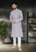 Picture of Cotton & Georgette & Silk Light Slate Grey Kurtas