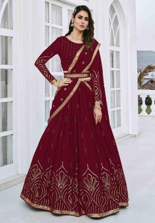 Picture of Gorgeous Georgette Maroon Lehenga Choli