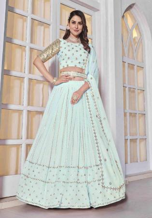 Picture of Exquisite Georgette Light Steel Blue Lehenga Choli