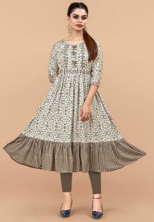 Picture of Superb Rayon Grey Kurtis & Tunic