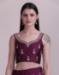 Picture of Ideal Net & Silk Dark Magenta Lehenga Choli