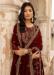 Picture of Shapely Georgette Maroon Straight Cut Salwar Kameez