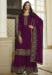 Picture of Shapely Georgette Purple Straight Cut Salwar Kameez