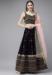 Picture of Good Looking Satin Black Lehenga Choli