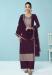 Picture of Well Formed Georgette Purple Straight Cut Salwar Kameez