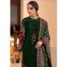 Picture of Georgette Dark Green Straight Cut Salwar Kameez