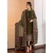 Picture of Georgette Dark Olive Green Straight Cut Salwar Kameez