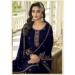 Picture of Georgette Midnight Blue Straight Cut Salwar Kameez