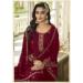 Picture of Magnificent Georgette Maroon Straight Cut Salwar Kameez