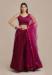 Picture of Lovely Satin & Silk Dark Magenta Lehenga Choli