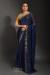 Picture of Fascinating Georgette Navy Blue Saree