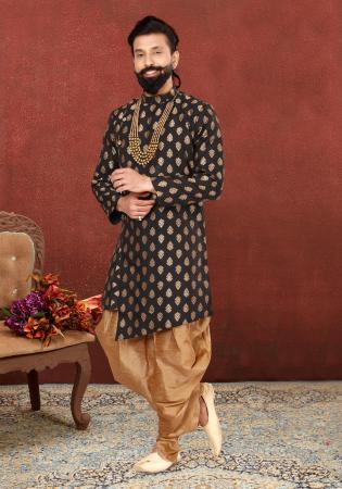 Picture of Stunning Silk Black Kurtas