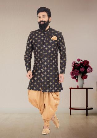 Picture of Graceful Silk Black Indo Western