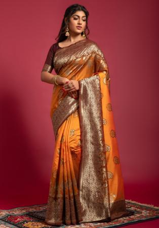 Picture of Stunning Silk Coral Saree