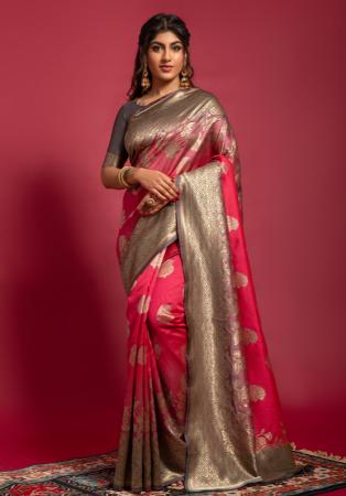 Picture of Bewitching Silk Crimson Saree