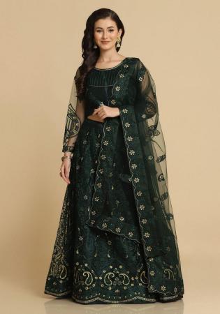 Picture of Elegant Net Dark Slate Grey Lehenga Choli