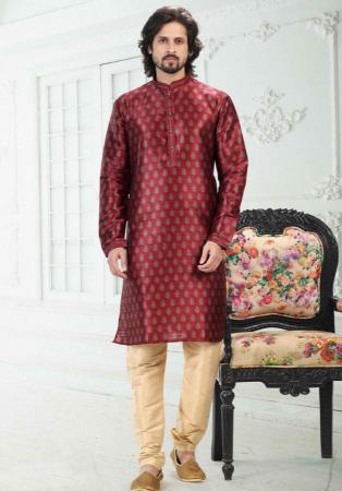 Picture of Gorgeous Silk Maroon Kurtas