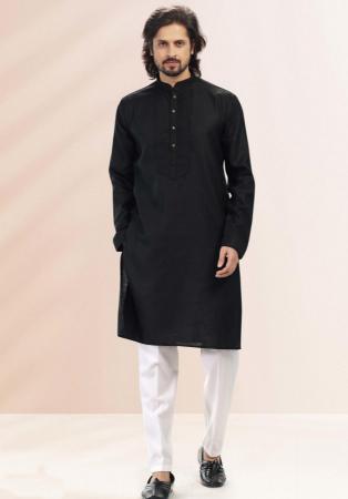 Picture of Ideal Silk Black Kurtas