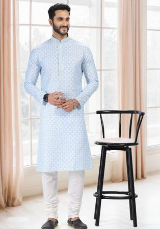 Picture of Superb Light Steel Blue Kurtas