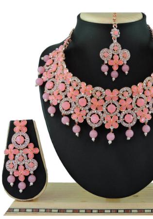 Picture of Stunning Rosy Brown Necklace Set