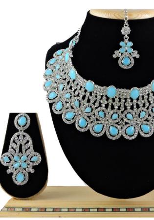 Picture of Grand Medium Aqua Marine Necklace Set