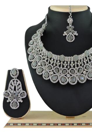 Picture of Fascinating Light Slate Grey Necklace Set