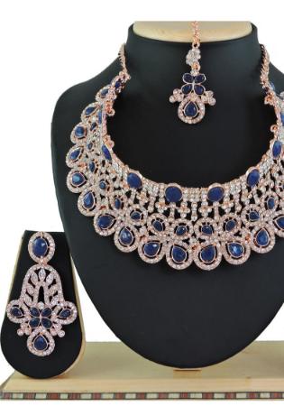 Picture of Exquisite Navy Blue Necklace Set