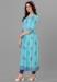 Picture of Fine Rayon Medium Turquoise Readymade Gown